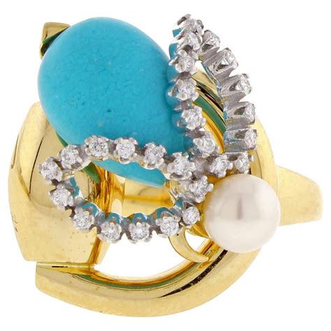 gucci pearl ring for women|gucci turquoise ring.